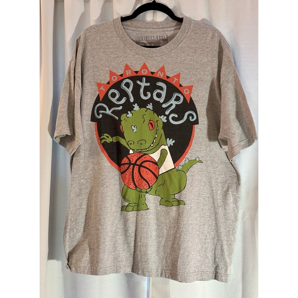 Men's Gray Toronto Reptars T shirt size XL Street Vault NBA Raptors Nick Colab